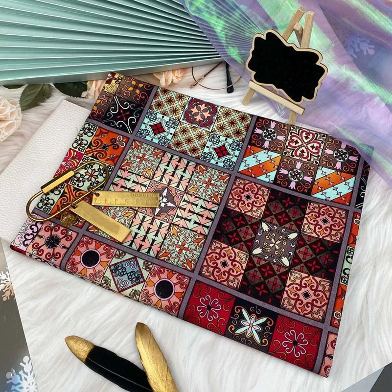 🌿 Mandala Bohemian Baumwollstoff – Premium Bedruckter Textil