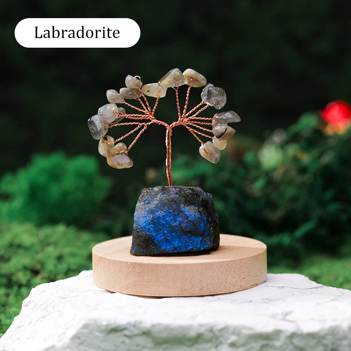 🌳✨ Natürlicher Edelstein Kristall Glücksbaum – Feng Shui Wohlstandsdeko 💎🏡💖