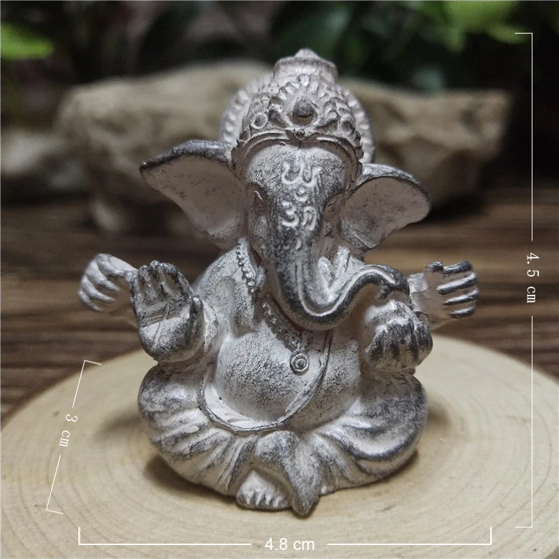 Stein Ganesha Statue – Hindu Elefantengott Figur für Heim- & Gartendekoration 🌿