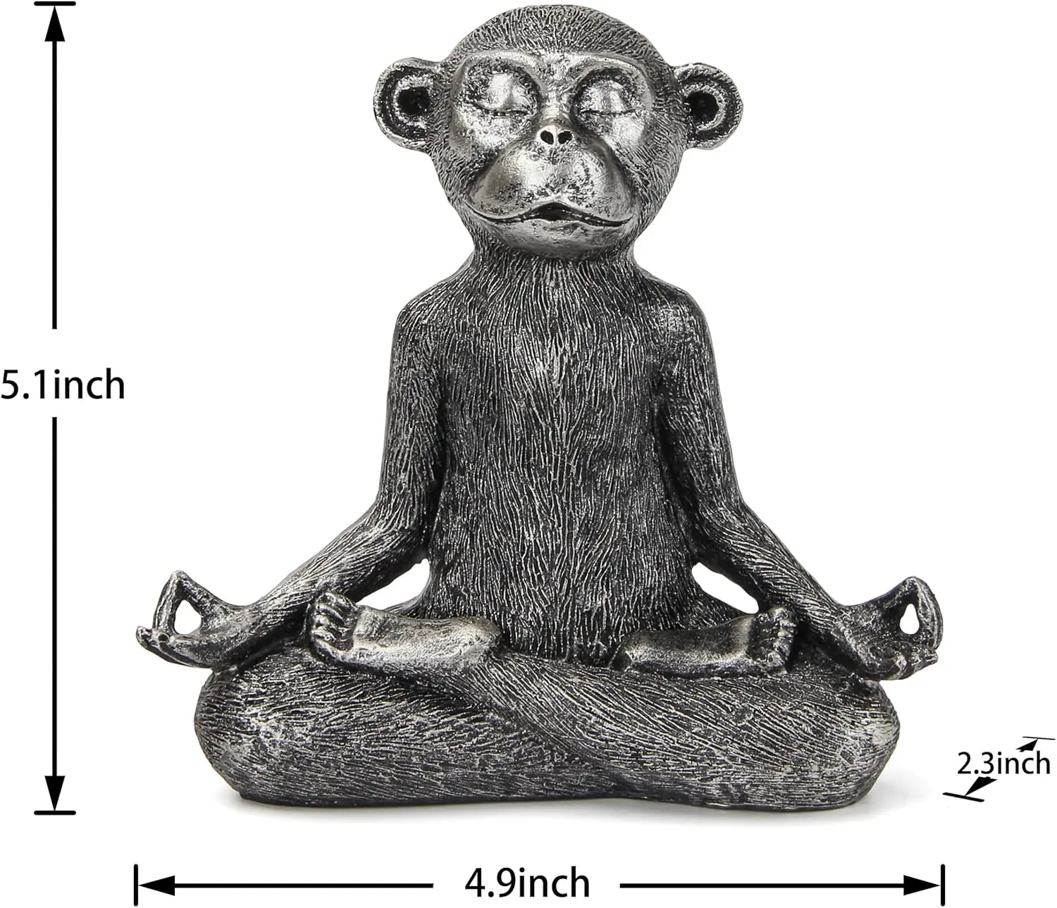 🐒 Yoga Monkey Figurine – Resin Zen Meditation Statue for Home & Shelf Decor (5")