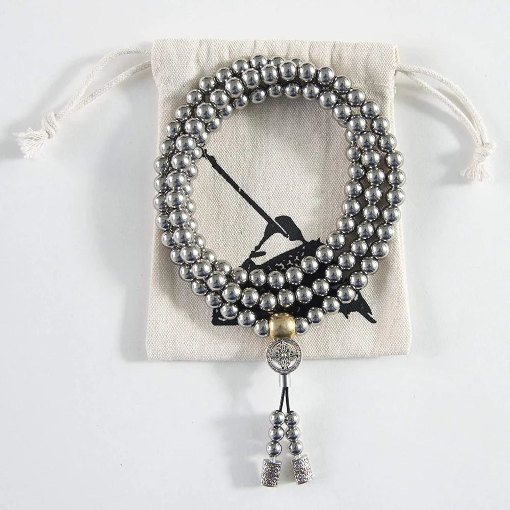 Edelstahl Buddha Perlen Halskette & Gebetsarmband Set 🌿