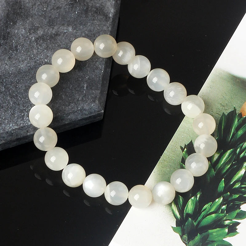 🌙 Labradorit & Mondstein Perlenarmband – Reiki Glücksbringer-Schmuck für Frauen & Paare
