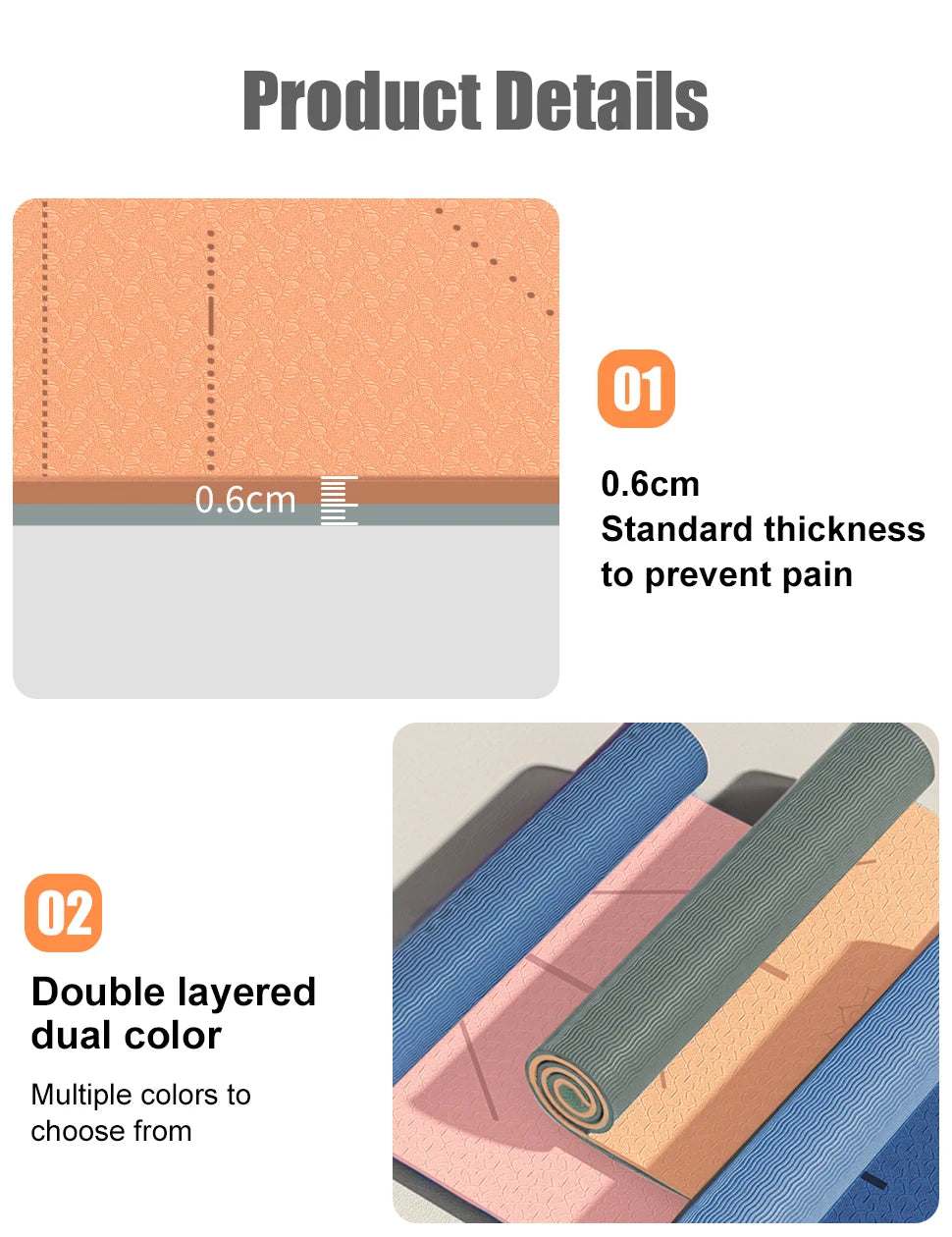 WESTTUNE Eco TPE Yoga Mat – 6mm Non-Slip with Alignment Guide + Strap & Bag (183×61cm)
