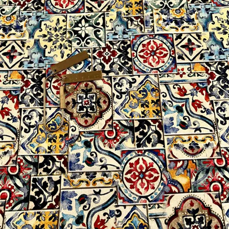 🌿 Mandala Bohemian Baumwollstoff – Premium Bedruckter Textil