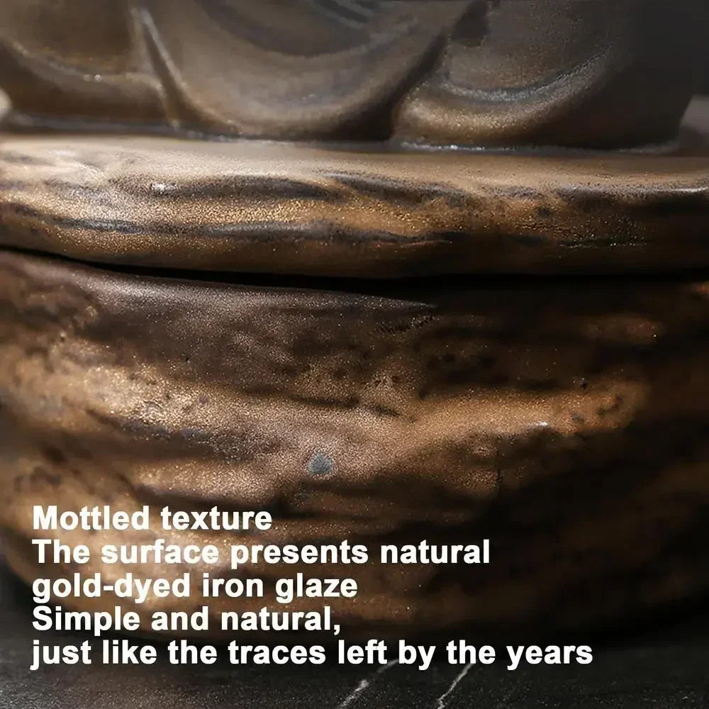 Keramik Räuchergefäß – Formloser Buddha Mönch für Meditation & Zen Dekoration