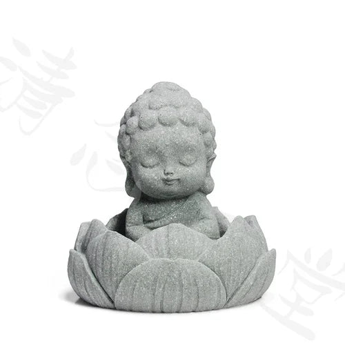 🧘♂️ Chinesische Krieger-Mönch-Statue – Zen-Mikrolandschaft & Gartendekoration