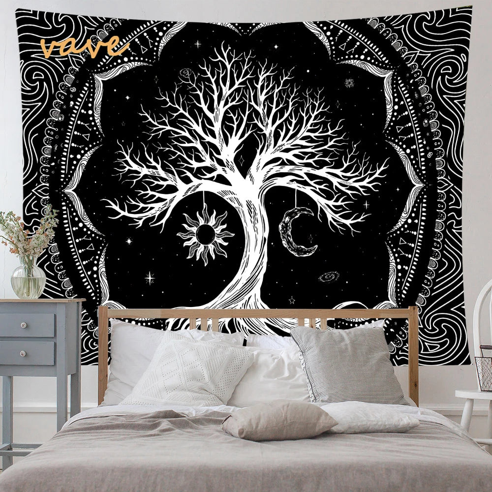 🌳 Tree of Life Psychedelic Tapestry – Trippy Mandala Wall Hanging for Boho & Witchy Room Decor