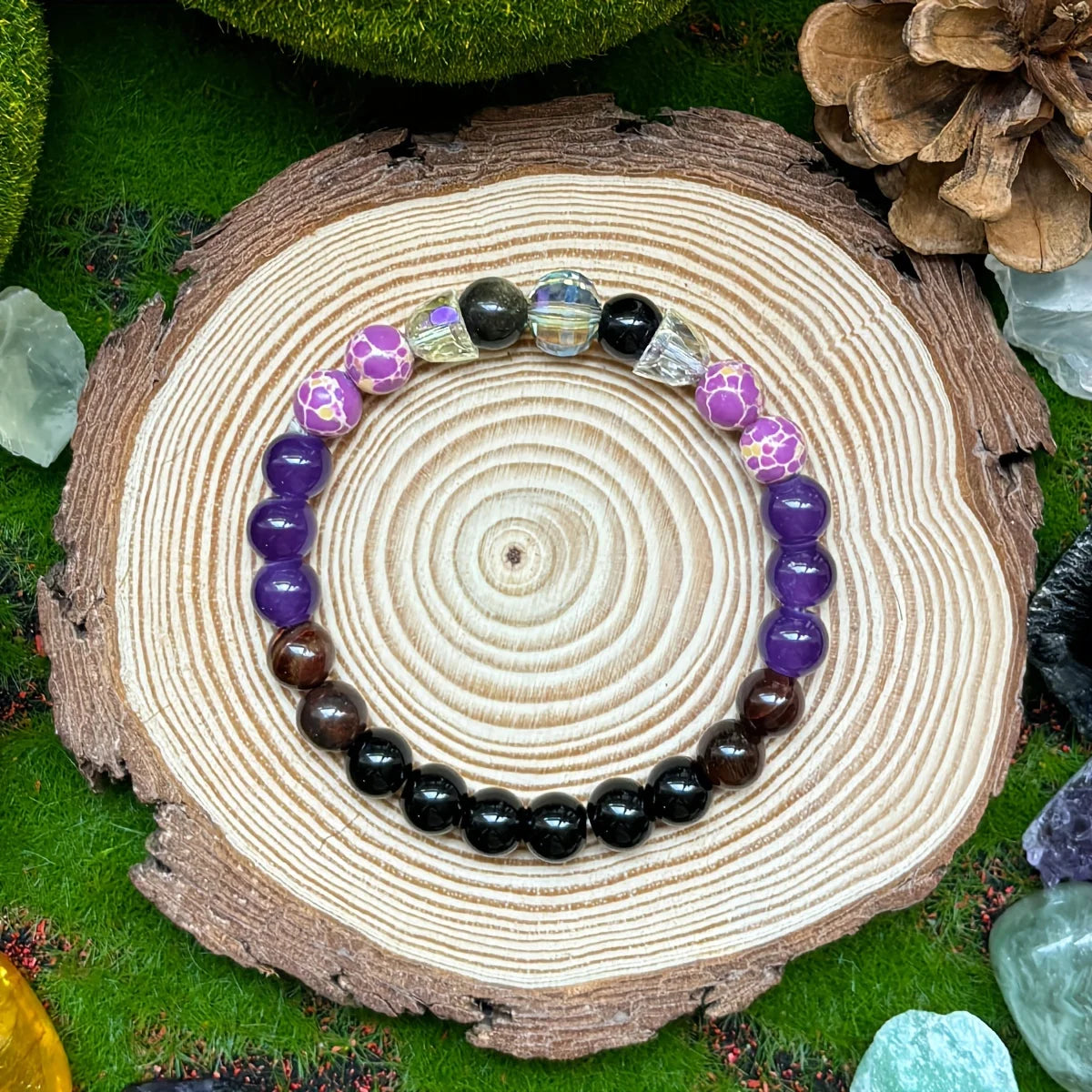 Rotes Tigerauge & Imperial Jasper Perlenarmband – Handgefertigter Energie-Balancer (Unisex) 🔴