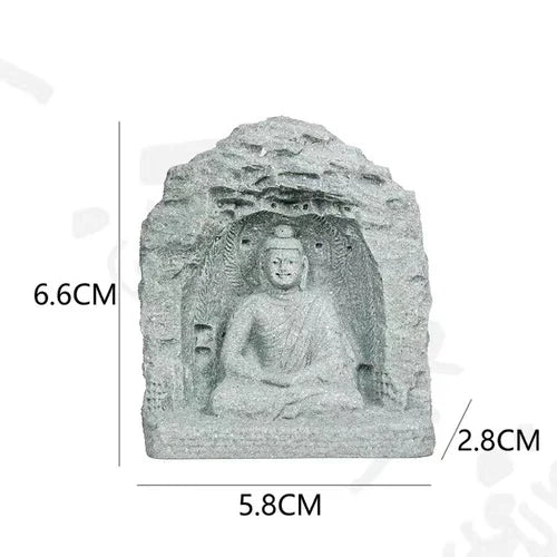 🧘♂️ Chinesische Krieger-Mönch-Statue – Zen-Mikrolandschaft & Gartendekoration