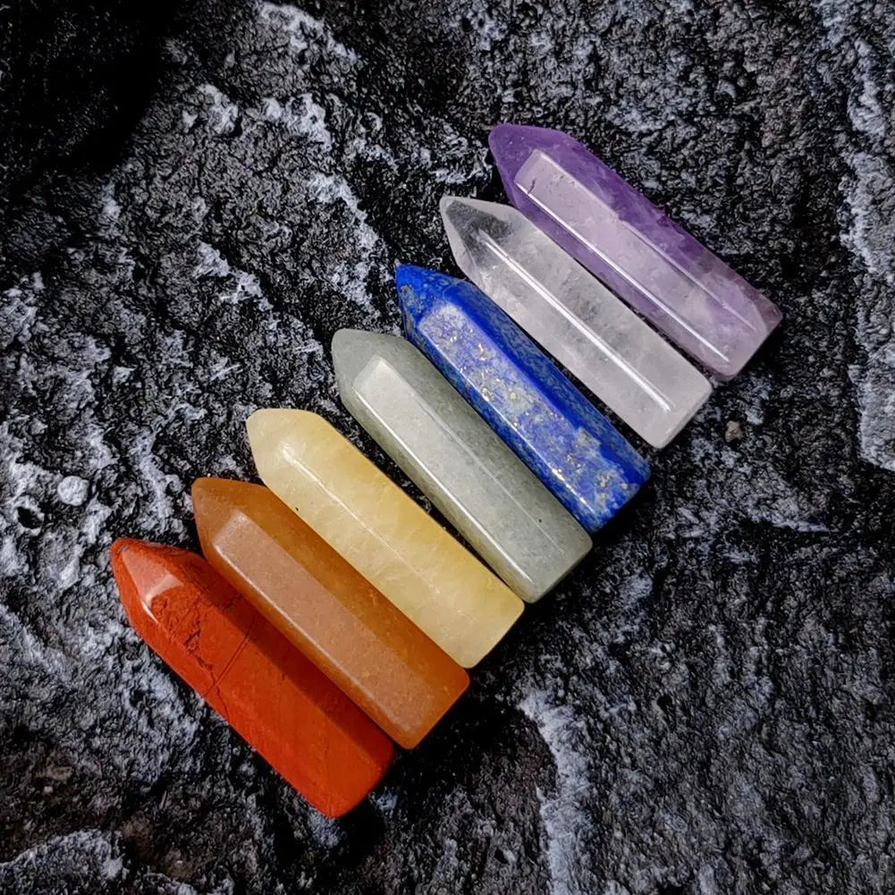 🌈 Chakra-Kristall-Heilset – Geschenkbox mit natürlichen Heilsteinen (7–14 Stück)