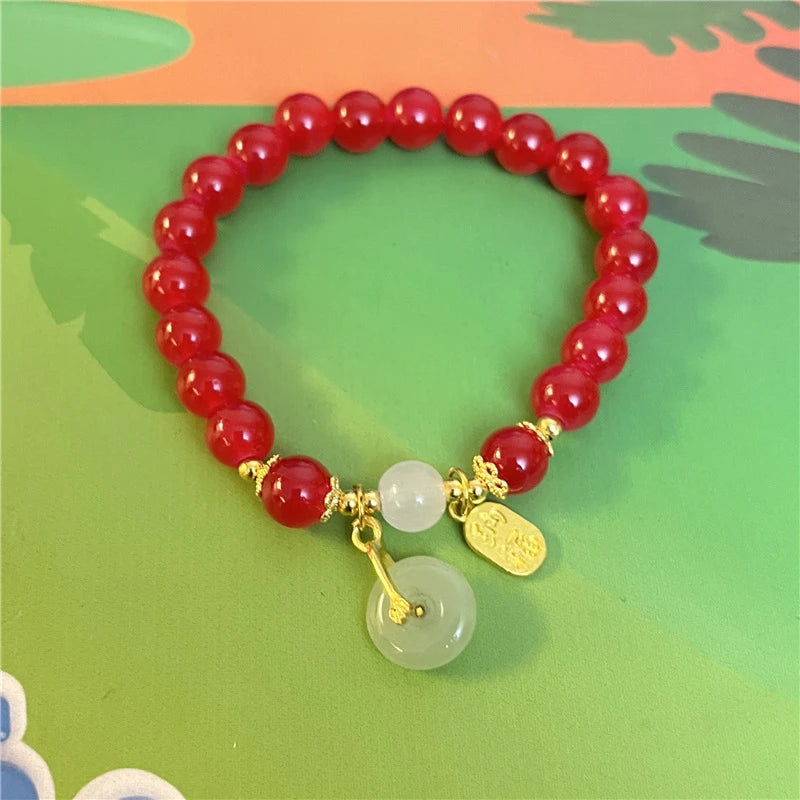 2024 Rotes Glücks-Zodiac Drache Armband – Handgefertigtes Seil-Amulett für Wohlstand 🐉