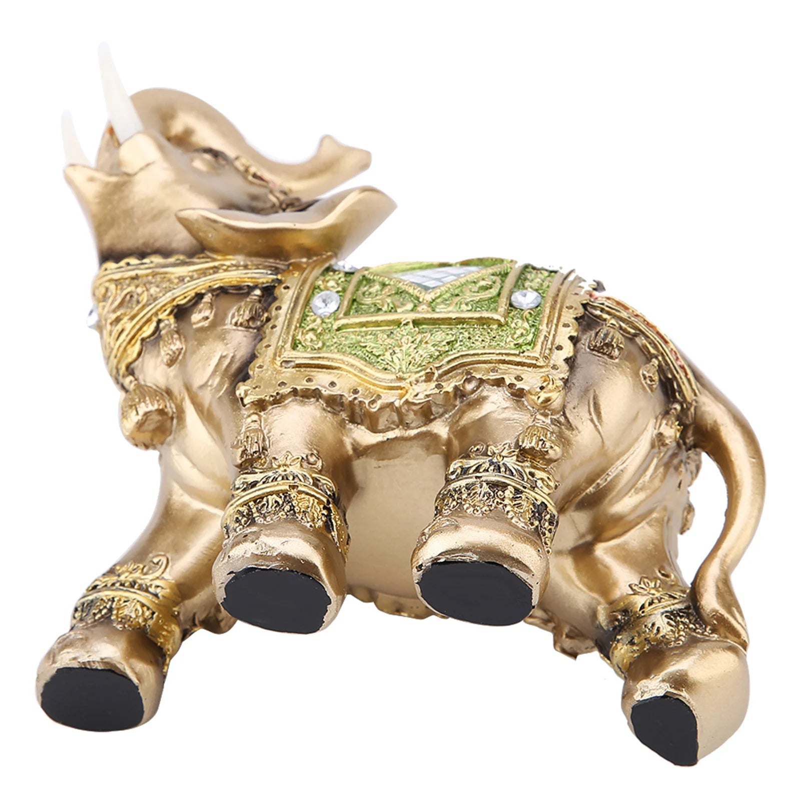 Feng Shui Elefantenfigur – Grüne Glücksstatue für Reichtum & Harmonie