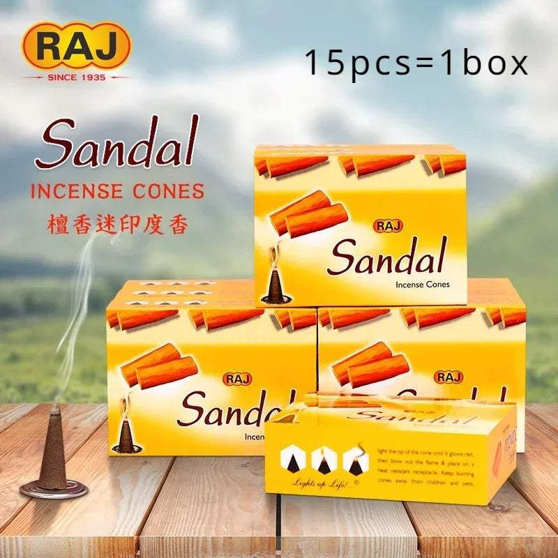 RAJ India Wasserfall Räucherkegel – Aromatischer Backflow Duft 🌿