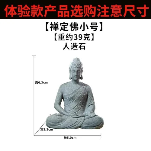 🧘♂️ Chinesische Krieger-Mönch-Statue – Zen-Mikrolandschaft & Gartendekoration