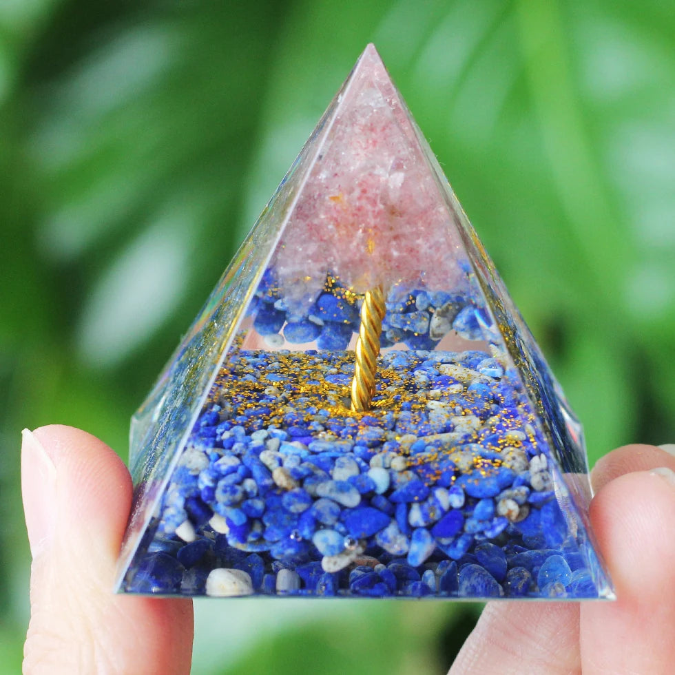 🔮 Amethyst Orgone-Pyramide – Chakra-Energie-Generator für Schutz & Meditation (5cm)