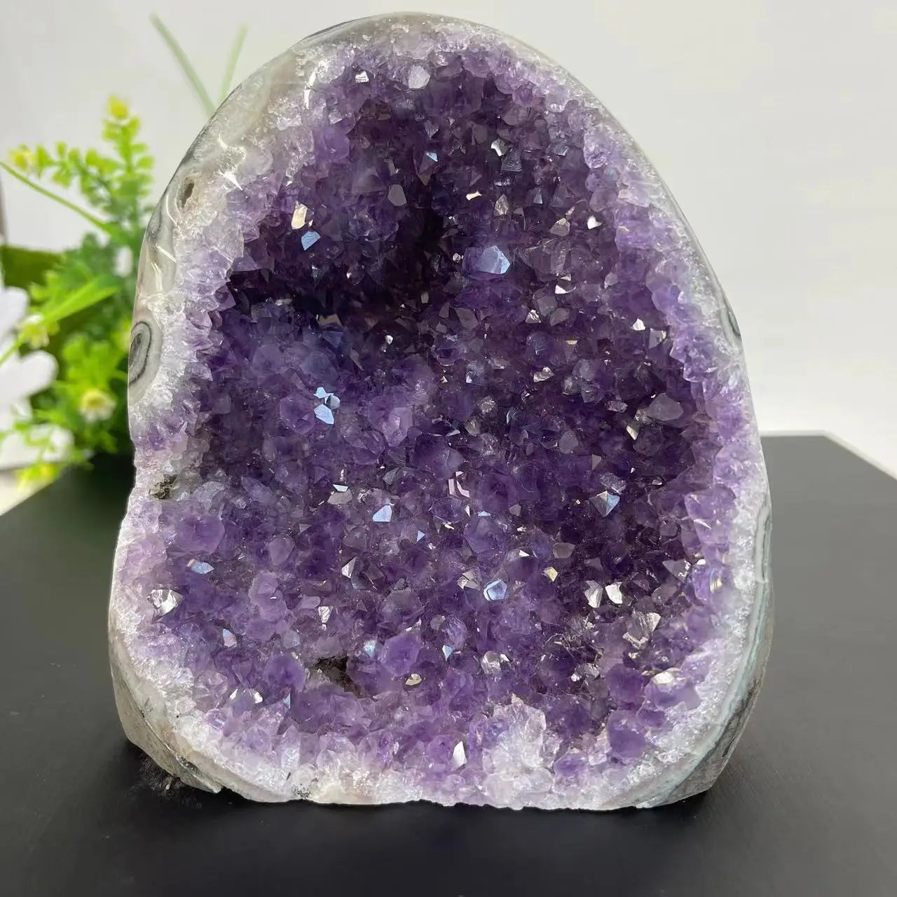 💜 Natürlicher Amethyst Kristallcluster – Authentisches Uruguayanisches Quarz-Geode für spirituelle Heilung & Chakra-Energie