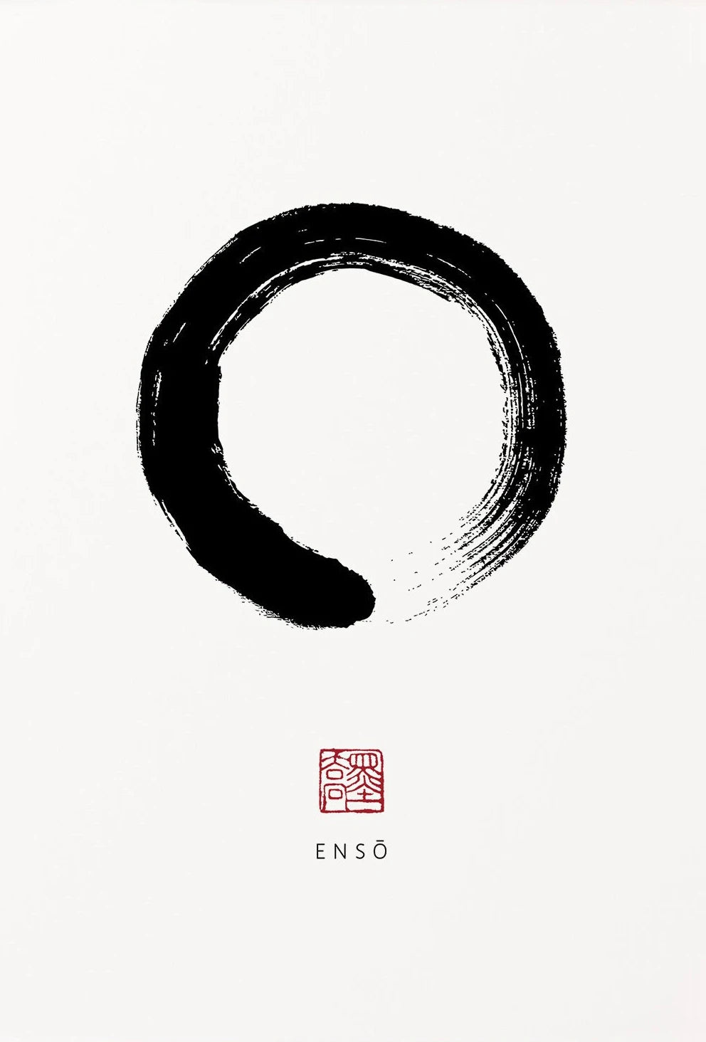 Zen Calligraphy Canvas – Traditionelles Chinesisches Wandbild (Ungeahnt)