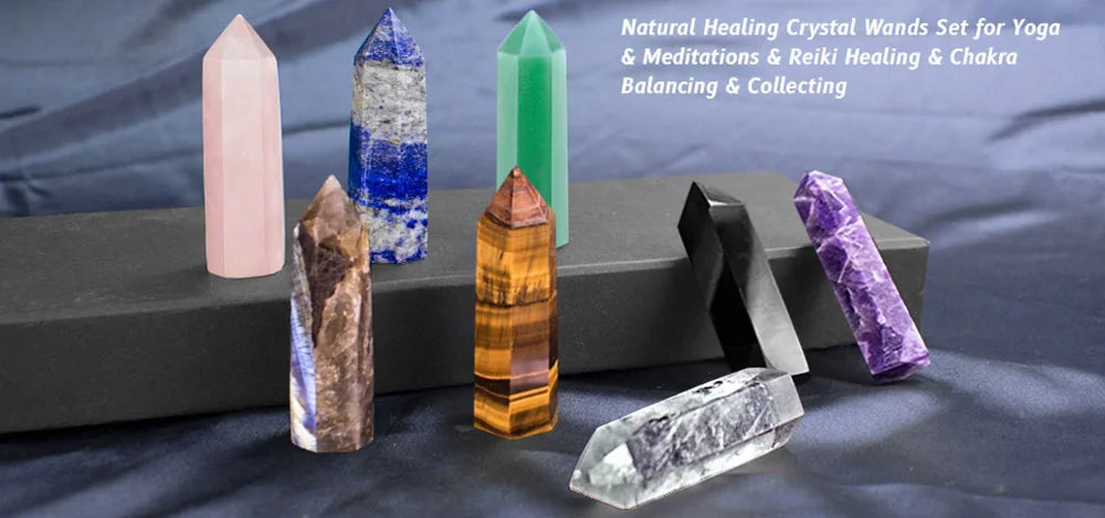 ✨ Natürlicher Kristall Obelisk-Stab – Reiki & Chakra Heilstein (Verschiedene Größen & Steine)