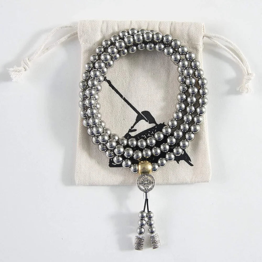 Edelstahl Buddha Perlen Halskette & Gebetsarmband Set 🌿