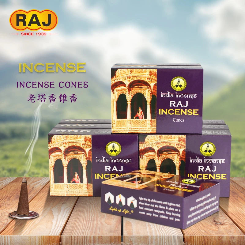 RAJ India Wasserfall Räucherkegel – Aromatischer Backflow Duft 🌿