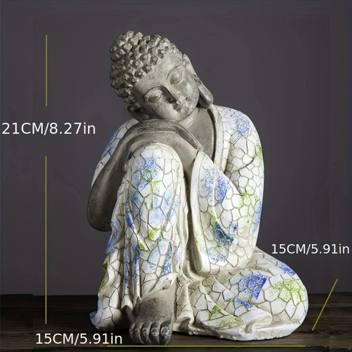 Wunderschöne Garten-Zen-Tathāgata-Figur – Kleine Buddha-Statue im chinesischen Stil als Steinturm-Dekoration für Miniatur-Landschaften