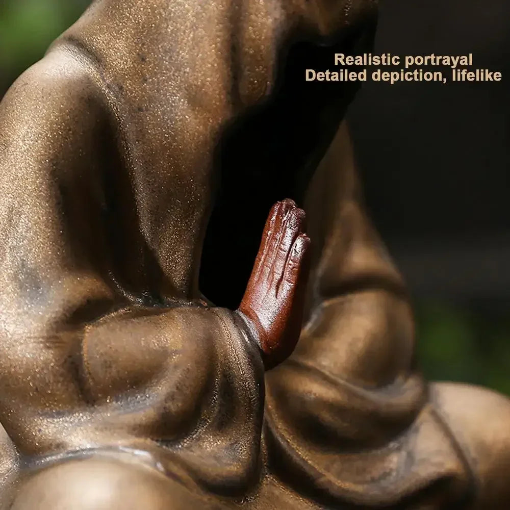 Keramik Räuchergefäß – Formloser Buddha Mönch für Meditation & Zen Dekoration
