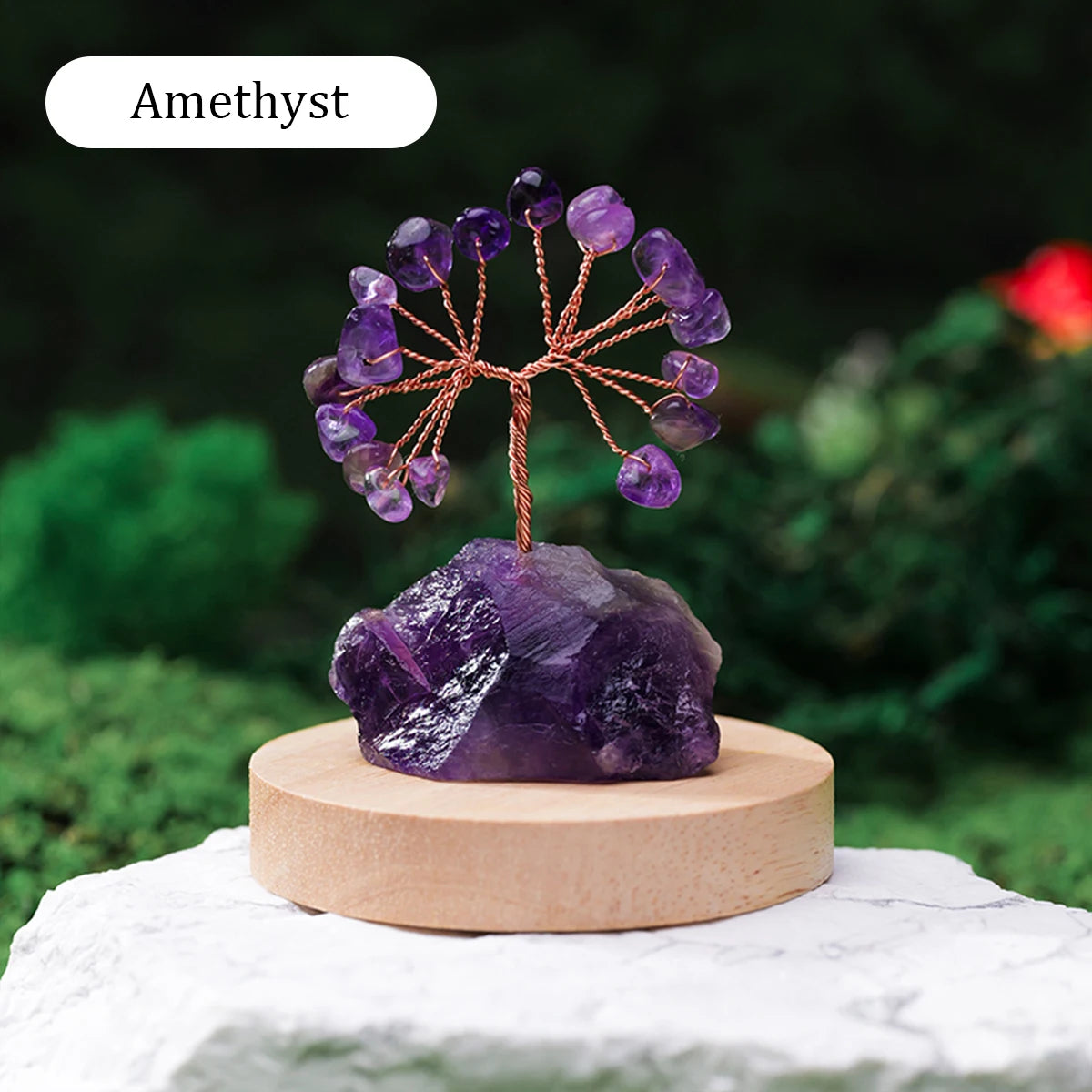 🌳✨ Natürlicher Edelstein Kristall Glücksbaum – Feng Shui Wohlstandsdeko 💎🏡💖