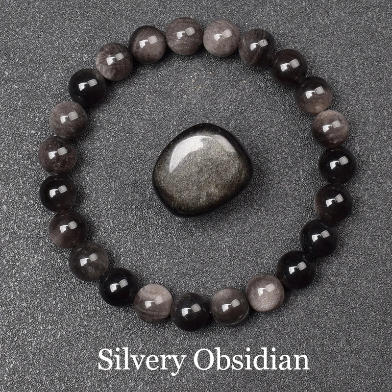 🖤 Schwarzes Onyx-Perlenarmband – Natürlicher Achatstein für Balance & Stil (6 mm / 8 mm, Unisex)