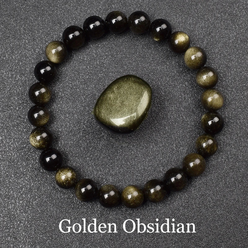 🖤 Schwarzes Onyx-Perlenarmband – Natürlicher Achatstein für Balance & Stil (6 mm / 8 mm, Unisex)