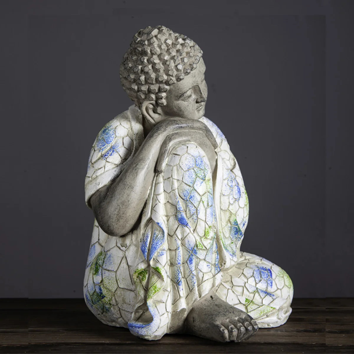 Wunderschöne Garten-Zen-Tathāgata-Figur – Kleine Buddha-Statue im chinesischen Stil als Steinturm-Dekoration für Miniatur-Landschaften