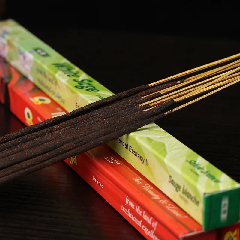 Tibetan White Sage Incense – 10/25 Tube Set (Indian Aromas • 21cm Sticks) 🌾