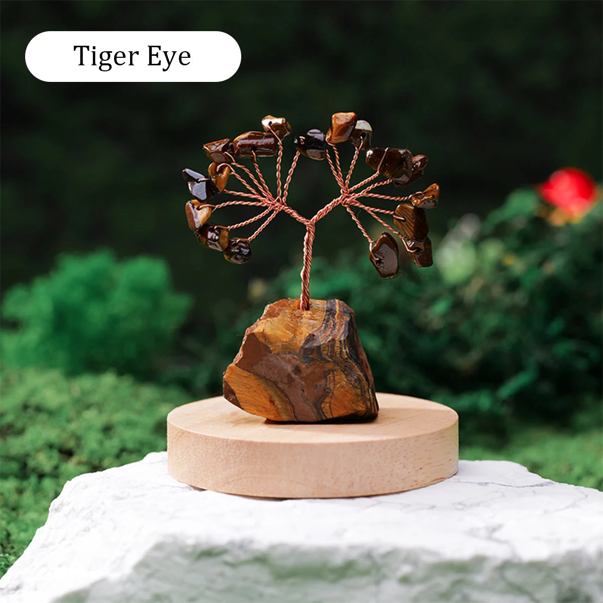 🌳✨ Natürlicher Edelstein Kristall Glücksbaum – Feng Shui Wohlstandsdeko 💎🏡💖
