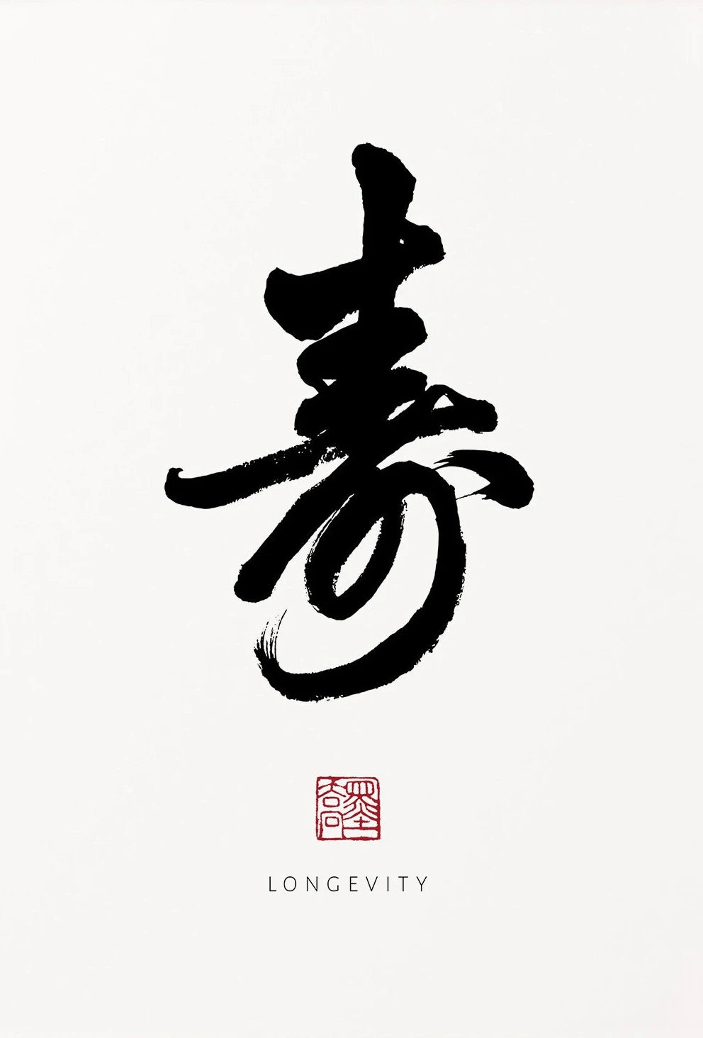 Zen Calligraphy Canvas – Traditionelles Chinesisches Wandbild (Ungeahnt)