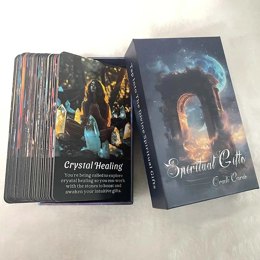 Spirituelles Orakel-Kartenset – 56 Karten Tarot Deck zur Selbstreflexion & Weissagung (12×7 cm)