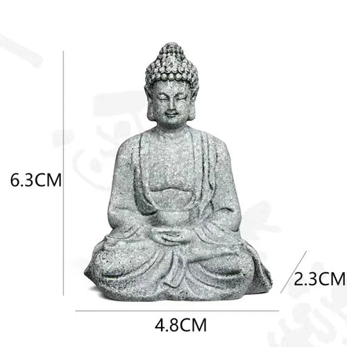🧘♂️ Chinesische Krieger-Mönch-Statue – Zen-Mikrolandschaft & Gartendekoration