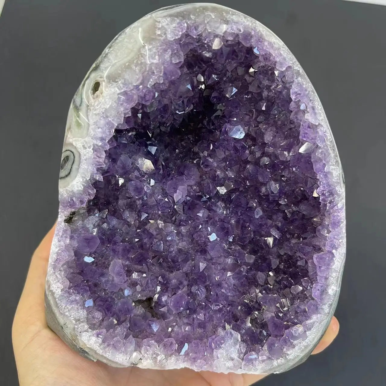 💜 Natürlicher Amethyst Kristallcluster – Authentisches Uruguayanisches Quarz-Geode für spirituelle Heilung & Chakra-Energie