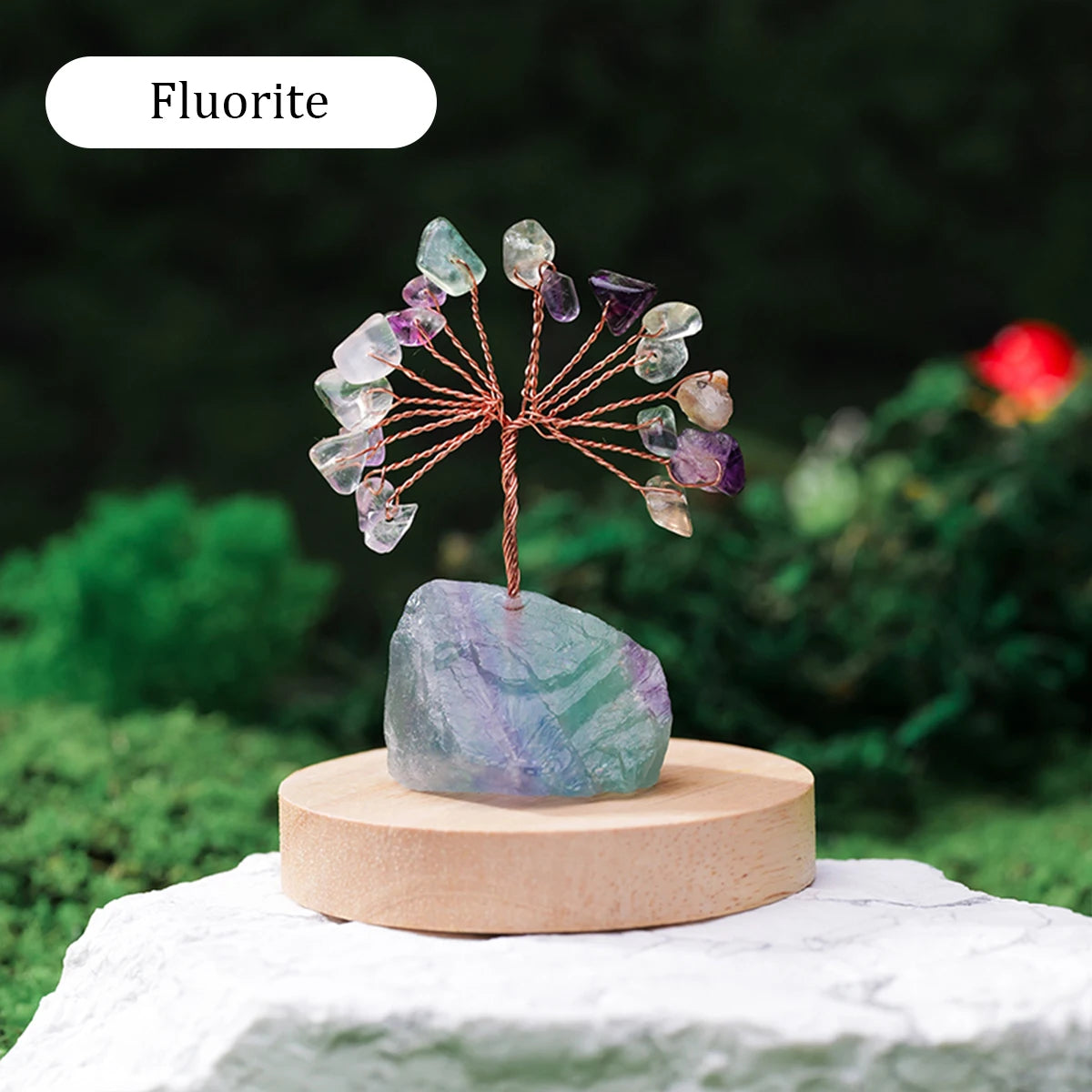 🌳✨ Natürlicher Edelstein Kristall Glücksbaum – Feng Shui Wohlstandsdeko 💎🏡💖