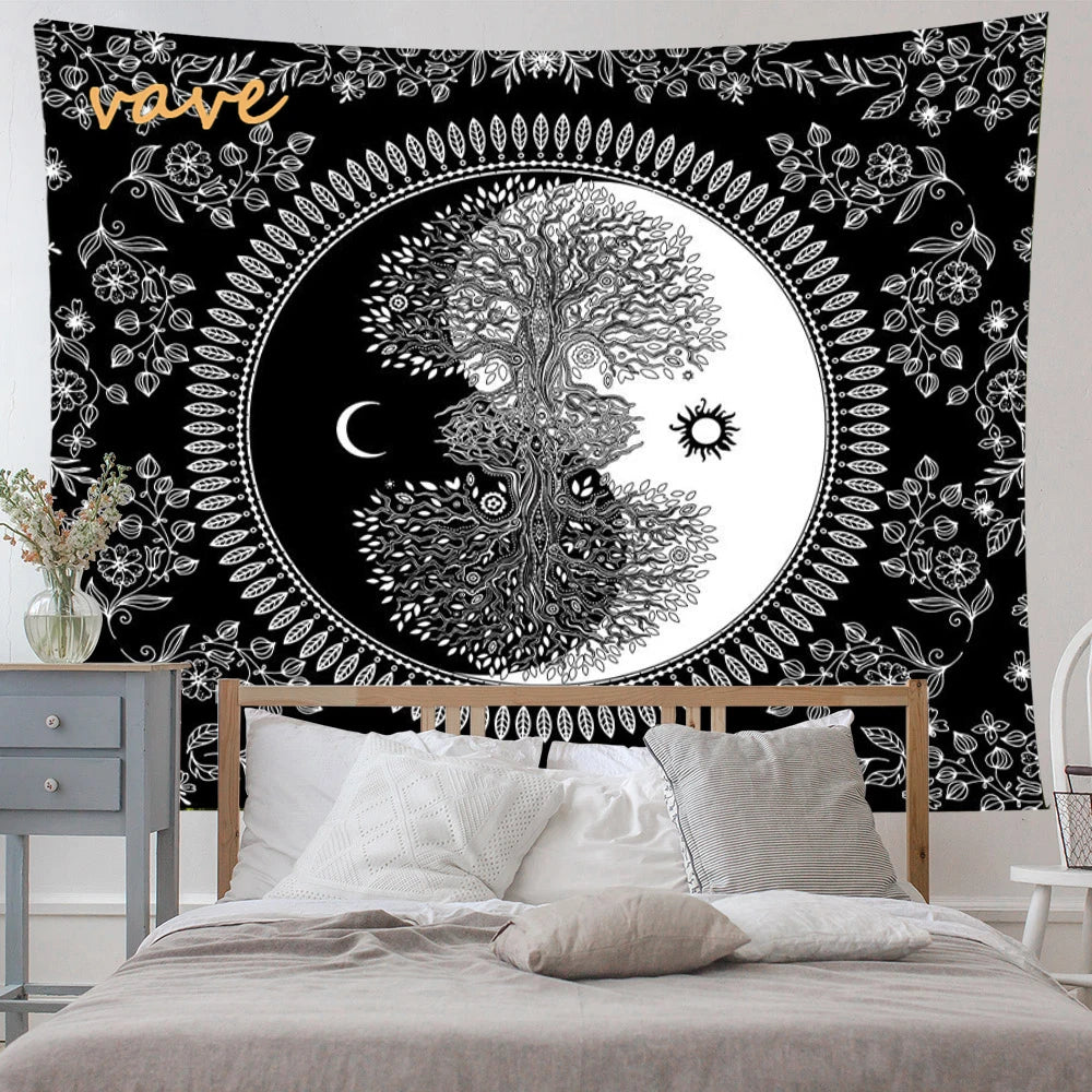 🌳 Tree of Life Psychedelic Tapestry – Trippy Mandala Wall Hanging for Boho & Witchy Room Decor