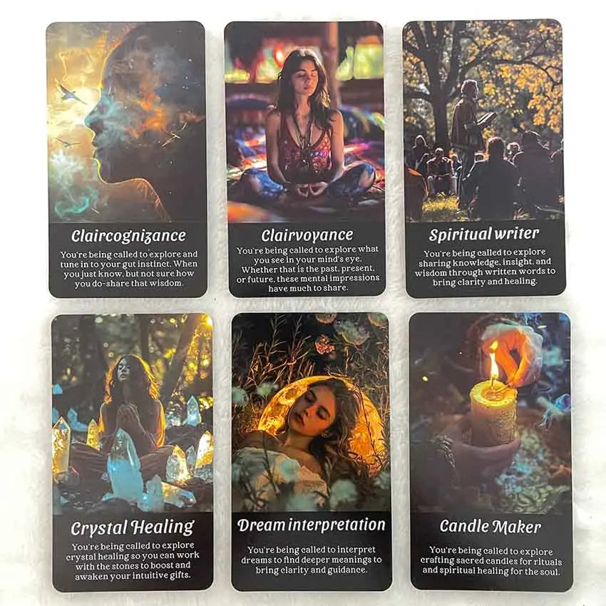Spirituelles Orakel-Kartenset – 56 Karten Tarot Deck zur Selbstreflexion & Weissagung (12×7 cm)