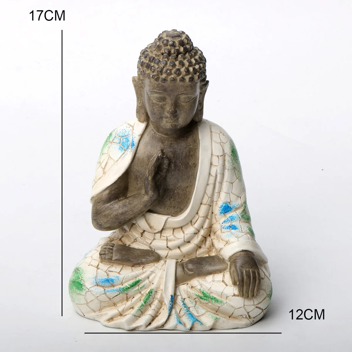 Wunderschöne Garten-Zen-Tathāgata-Figur – Kleine Buddha-Statue im chinesischen Stil als Steinturm-Dekoration für Miniatur-Landschaften