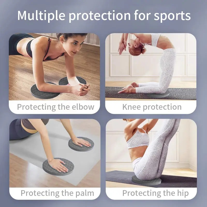 2er-Set Yoga Kniekissen – Rutschfeste, Dicke TPE-Pads für Knie, Ellbogen, Handgelenke & Kopf (18×1 cm)