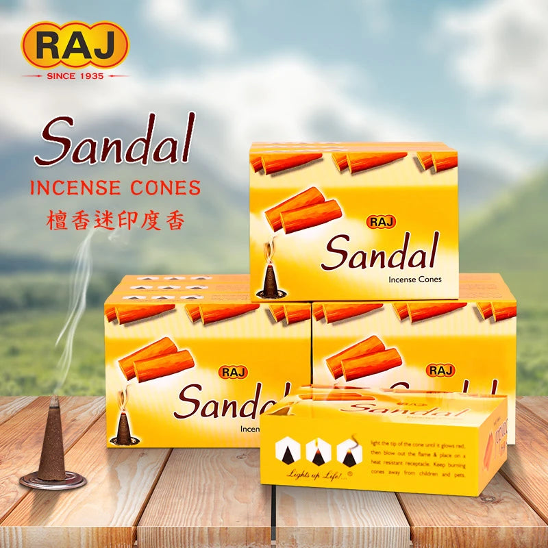 RAJ India Wasserfall Räucherkegel – Aromatischer Backflow Duft 🌿