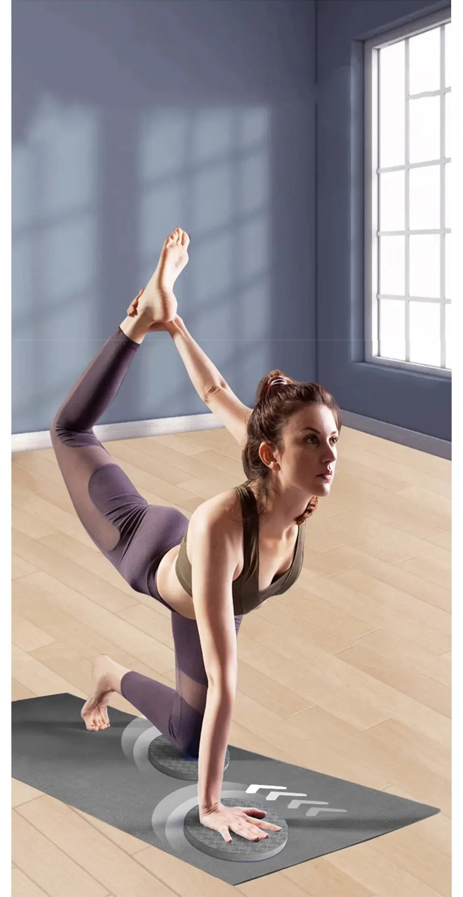 2er-Set Yoga Kniekissen – Rutschfeste, Dicke TPE-Pads für Knie, Ellbogen, Handgelenke & Kopf (18×1 cm)