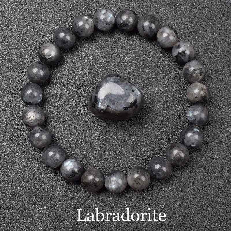 🖤 Schwarzes Onyx-Perlenarmband – Natürlicher Achatstein für Balance & Stil (6 mm / 8 mm, Unisex)