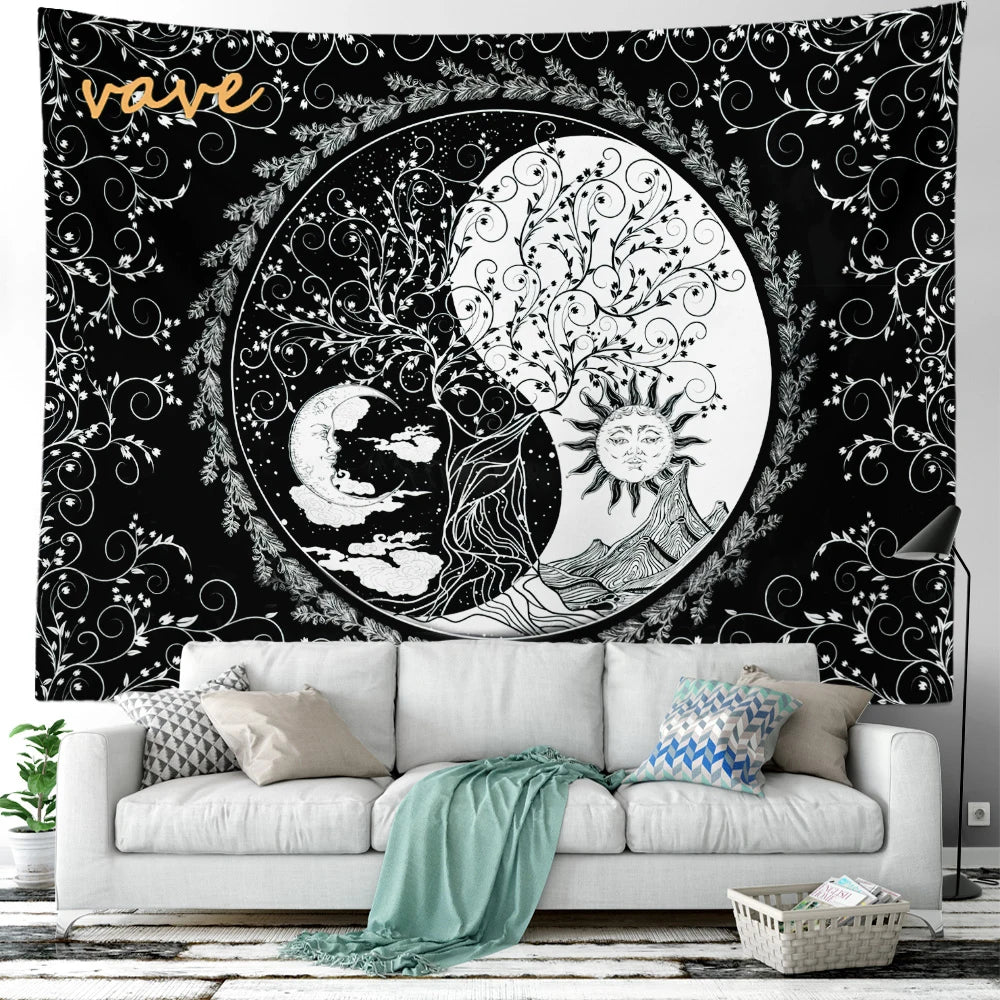 🌳 Tree of Life Psychedelic Tapestry – Trippy Mandala Wall Hanging for Boho & Witchy Room Decor