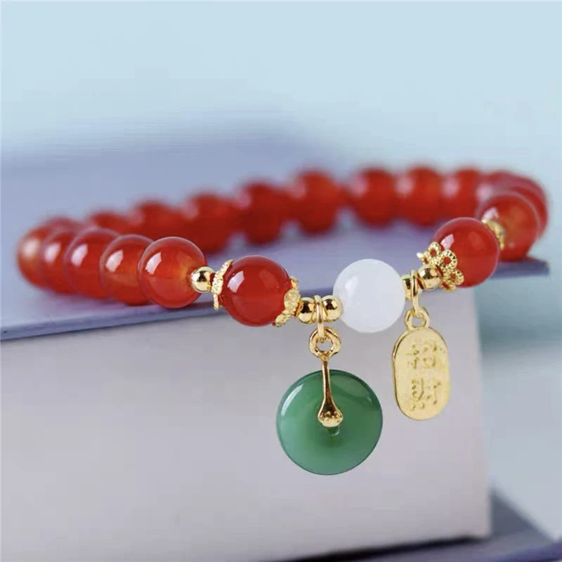 2024 Rotes Glücks-Zodiac Drache Armband – Handgefertigtes Seil-Amulett für Wohlstand 🐉