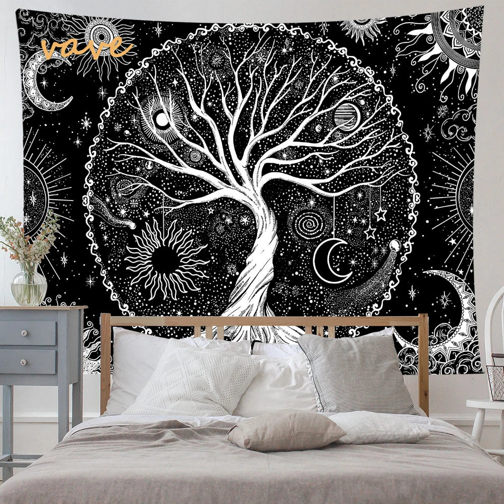 🌳 Tree of Life Psychedelic Tapestry – Trippy Mandala Wall Hanging for Boho & Witchy Room Decor