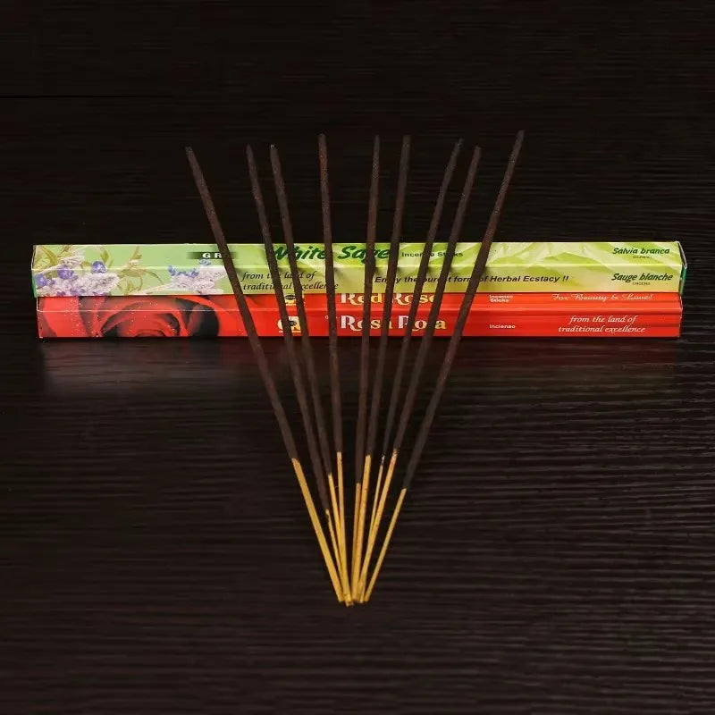 Tibetan White Sage Incense – 10/25 Tube Set (Indian Aromas • 21cm Sticks) 🌾