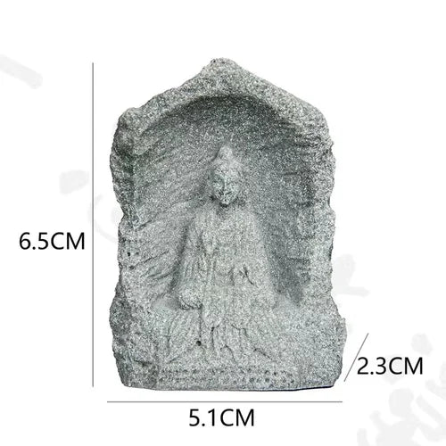 🧘♂️ Chinesische Krieger-Mönch-Statue – Zen-Mikrolandschaft & Gartendekoration