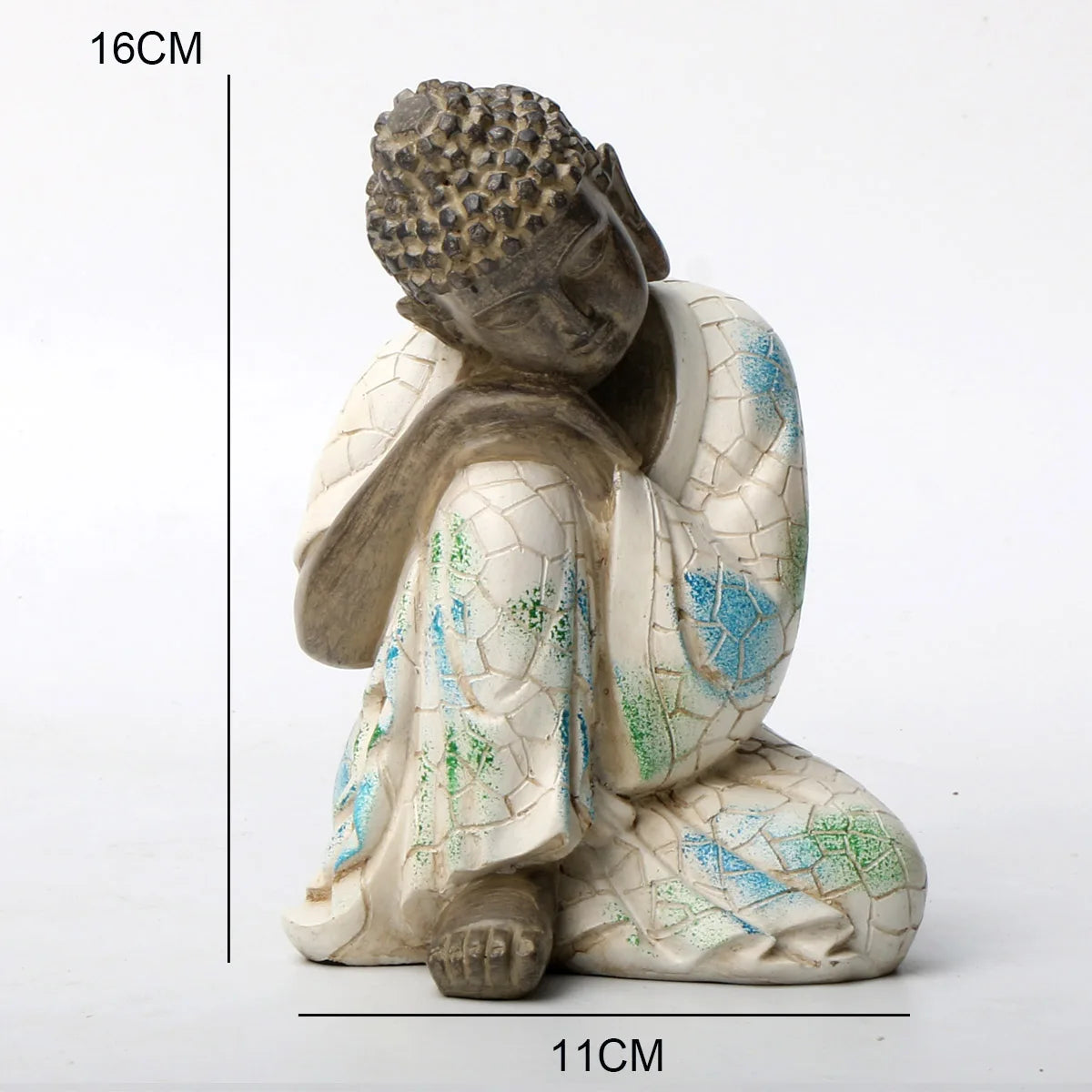 Wunderschöne Garten-Zen-Tathāgata-Figur – Kleine Buddha-Statue im chinesischen Stil als Steinturm-Dekoration für Miniatur-Landschaften